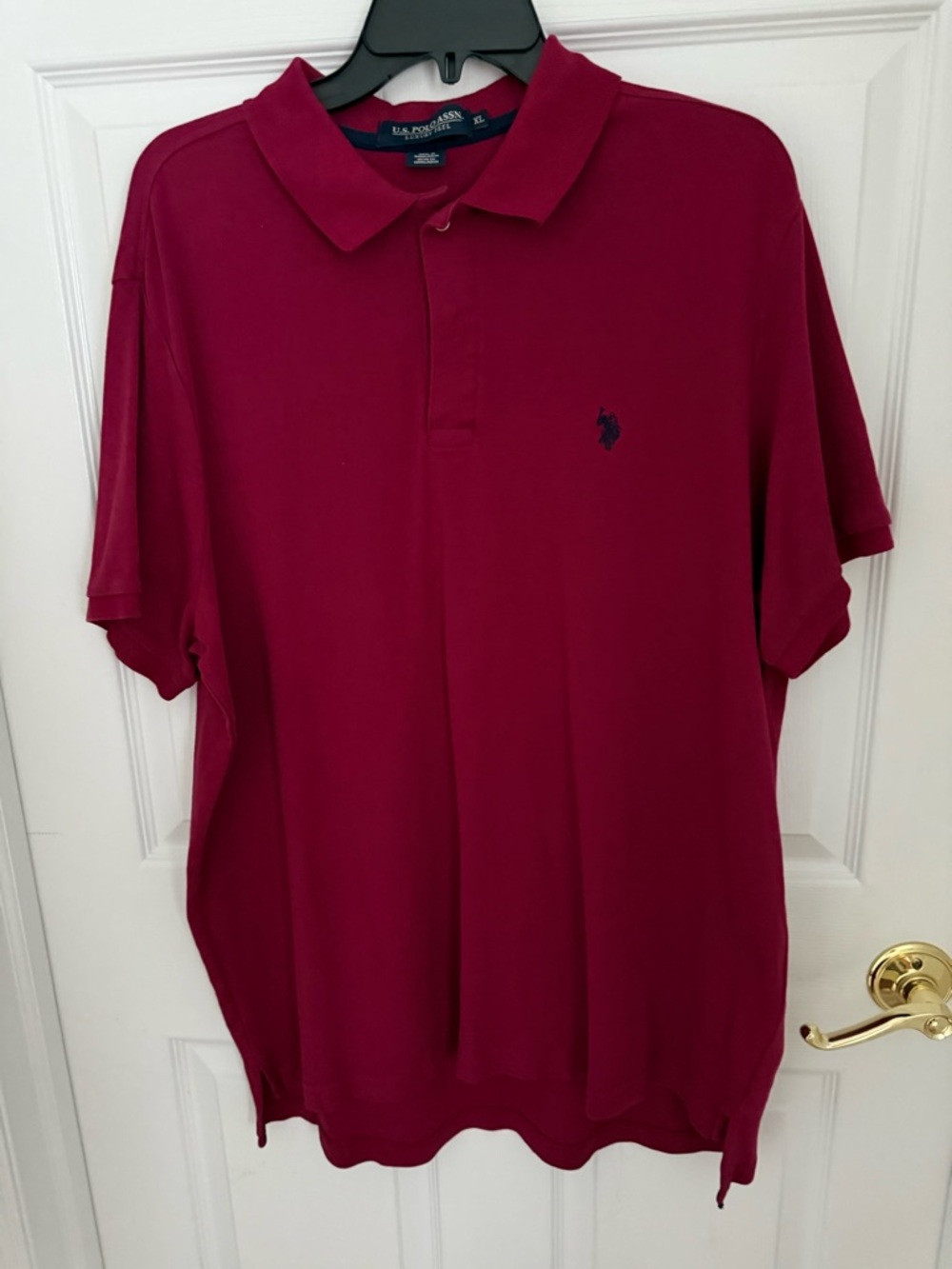 U.S. Polo Assn. Men's Deep Burgundy Polo with Navy Logo